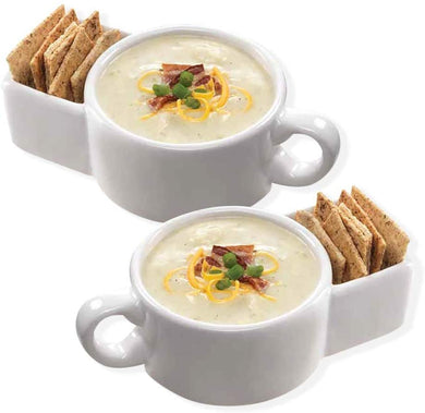 Soup and Cracker Mug Set of 2