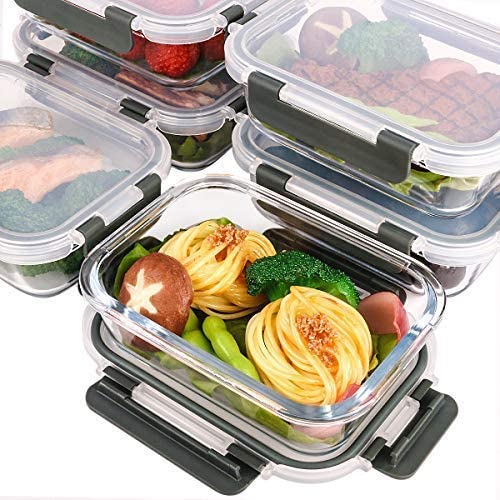 Glass Meal Prep Containers with Lids-Mcirco Glass Food Storage Containers