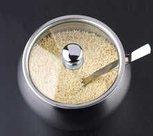 Load image into Gallery viewer, Stainless Steel Sugar Bowl with Lid Spoon and Tray