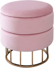 Load image into Gallery viewer, Glam Storage Ottoman
