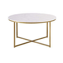 Load image into Gallery viewer, Modern Round Coffee Table Marble/Gold