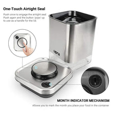 Load image into Gallery viewer, 3-Piece Stainless Steel and Clear Glass Airtight Container Set with Lids