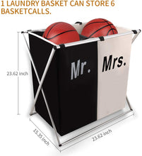 Load image into Gallery viewer, 2 Section Laundry Basket