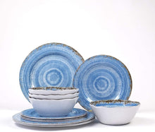 Load image into Gallery viewer, 12-Piece Melamine Dinnerware Set - For Outdoor/Indoor Use ( Unbreakable )
