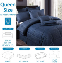 Load image into Gallery viewer, 10 Piece Microfiber Comforter Set