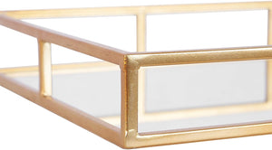 Gold Mirror Tray (Set of 3)