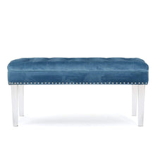 Load image into Gallery viewer, Tufted Velvet Ottoman