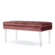 Load image into Gallery viewer, Tufted Velvet Ottoman