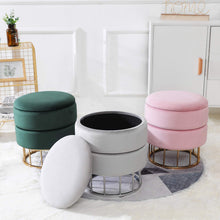 Load image into Gallery viewer, Glam Storage Ottoman