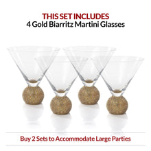 Load image into Gallery viewer, Glam Martini Glasses, Set of 4