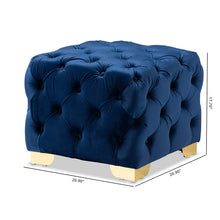 Load image into Gallery viewer, Luxury (Royal Blue/Gold) Ottoman