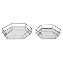 Load image into Gallery viewer, Mirrored Accent Trays (2 Piece Set)