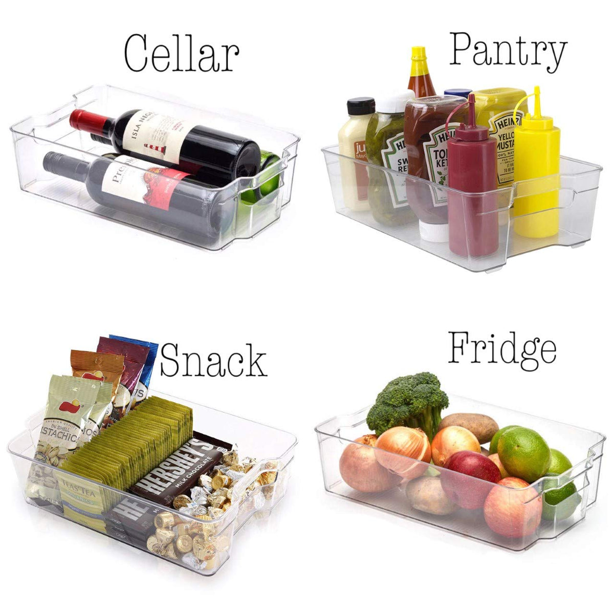 Set of 8 Fridge Organizer Bins – slyinspireme