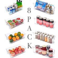 Load image into Gallery viewer, Set of 8 Fridge Organizer Bins