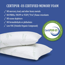 Load image into Gallery viewer, Adjustable Loft Bamboo Pillow with Shredded Memory Foam | Back, Stomach, Side Sleeper
