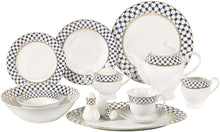 Load image into Gallery viewer, 57-Piece Porcelain Dinnerware Set Service for 8