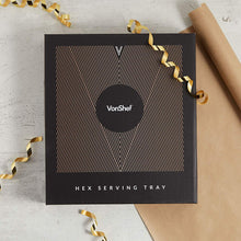 Load image into Gallery viewer, Serving Tray with Brushed Gold Stainless Steel Handles