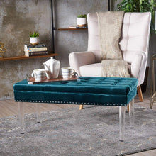 Load image into Gallery viewer, Tufted Velvet Ottoman