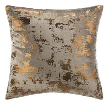 Load image into Gallery viewer, Metallic Throw Pillow, Potato Brown/Copper