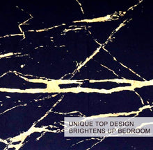 Load image into Gallery viewer, Gold Glitter Black Duvet Cover Set