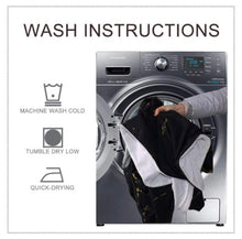 Load image into Gallery viewer, Gold Glitter Black Duvet Cover Set