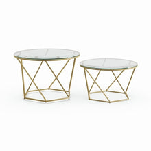 Load image into Gallery viewer, Glass Nesting Coffee Table Set