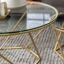 Load image into Gallery viewer, Glass Nesting Coffee Table Set
