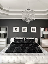 Load image into Gallery viewer, Black Stone Duvet Cover Set 3pc