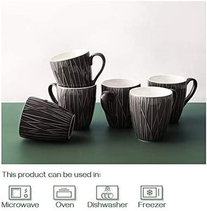 Mug Set with Broad Handle Set of 6