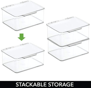 Stackable Organizer Box with Lid 8 Pack