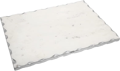 Marble Cutting Board with Silver Edge