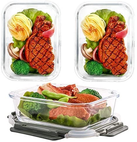10-Pack]Glass Meal Prep Containers with Lids-MCIRCO Glass Food