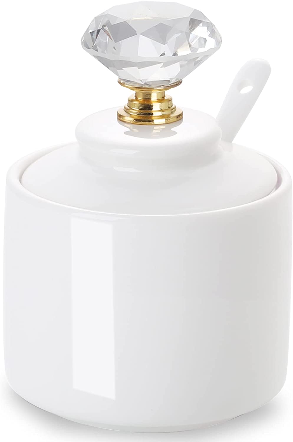 Sugar Bowl with Crystal Lid (GOLD)