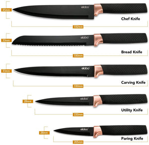 Black Kitchen Knife Set