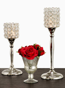 Handmade Glass Coupe Vases, Set of 6