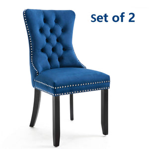 Luxury Tufted Dining Chairs Set of 2