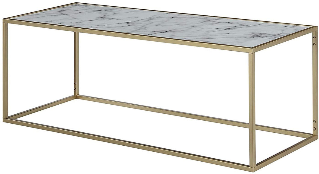 Faux Marble Rectangle Coffee Table