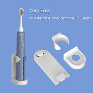 Wall Mounted Electric Tooth Brush Organizer 2 Pack (ABS Plastic)