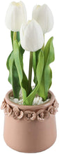 Load image into Gallery viewer, Real-Touch Tulips in Ceramic Pot