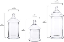 Load image into Gallery viewer, Glass Apothecary Jars with Lids