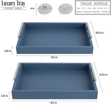 Load image into Gallery viewer, Decorative Trays and Marble Coasters-Set of 2