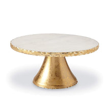 Load image into Gallery viewer, Marble Cake Serving Stand, Gold