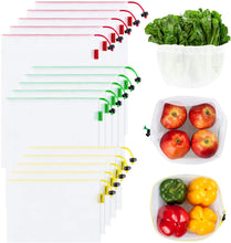 Load image into Gallery viewer, Set of 15 Reusable Produce Bags