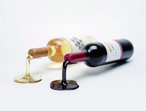 Wine Bottle Holder, Red and White