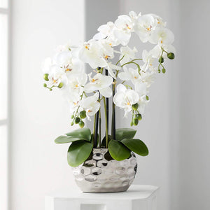 23" H Faux Orchid in Ceramic Pot