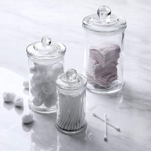 Mini Glass Apothecary Jars Set of 3