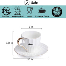 Load image into Gallery viewer, Set of 4 (6 oz) Coffee Cups