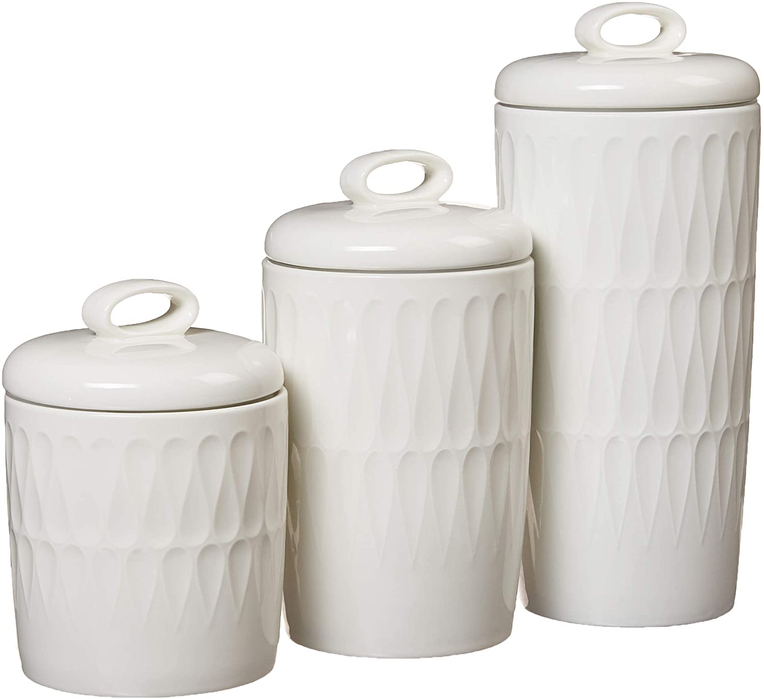 white lily canister set Canister Set 3-Piece