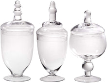 Load image into Gallery viewer, Clear Glass Apothecary Bowls - Set of 3