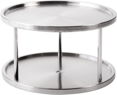 Lazy Susan 2 Tier 360 Degree Rotating Tabletop Stand